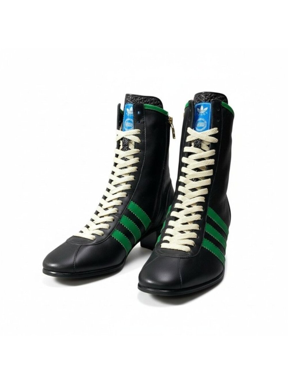 Gucci @d9 Adidas Bowling Shoes Leather Boots Trefoil Logo Black 6.5